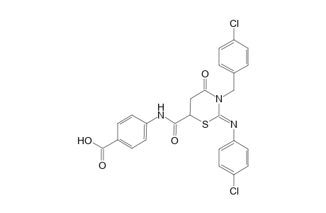 4-[({(2Z)-3-(4-chlorobenzyl)-2-[(4-chlorophenyl)imino]-4-oxotetrahydro-2H-1,3-thiazin-6-yl}carbonyl)amino]benzoic acid