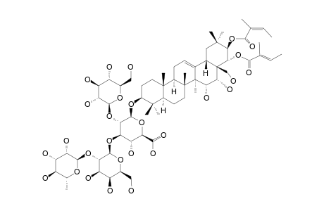 #4;SANCHAKASAPONIN-D;21-O-ANGELOYL-22-O-TIGLOYL-R1-BARRIGENOL-3-O-BETA-D-GLUCOPYRANOSYL-(1->2)-[ALPHA-L-RHAMNOPYRANOSYL-(1->2)-BETA-D-GALACTOPYRANOSYL-(1->3)]-