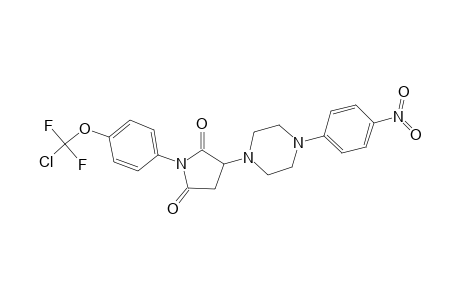 1-[4-[chloranyl-bis(fluoranyl)methoxy]phenyl]-3-[4-(4-nitrophenyl)piperazin-1-yl]pyrrolidine-2,5-dione