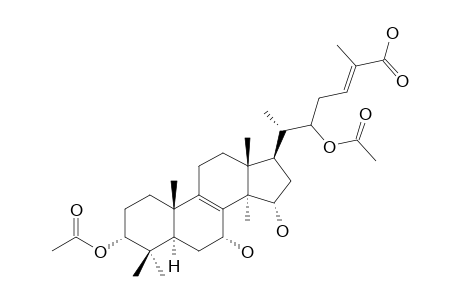 GANODERIC-ACID-MH;3-ALPHA,22-DIACETOXY-7-ALPHA,15-ALPHA-DIHYDROXY-5-ALPHA-LANOST-8,(24E)-DIEN-26-OIC-ACID