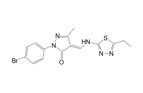 (4E)-2-(4-bromophenyl)-4-{[(5-ethyl-1,3,4-thiadiazol-2-yl)amino]methylene}-5-methyl-2,4-dihydro-3H-pyrazol-3-one