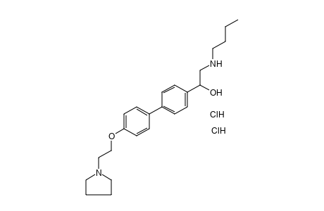 alpha-[(butylamino)methyl]-4'-[2-(1-pyrrolidinyl)ethoxy]-4-biphenylmethanol, dihydrochloride