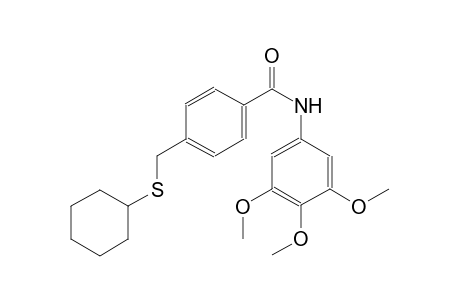 4-[(cyclohexylthio)methyl]-N-(3,4,5-trimethoxyphenyl)benzamide