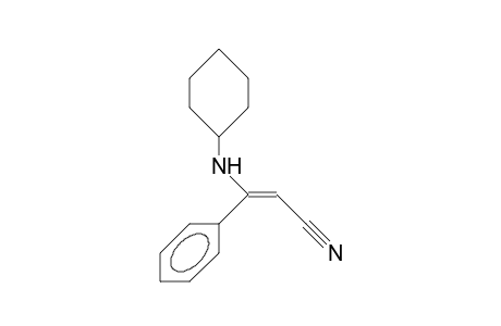 (E)-Cyclohexylamino-3-phenyl-prop-2-enenitrile