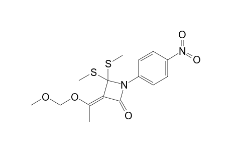 3-[(Z)-1-Methoxymethoxyethylidene]-4,4-bis(methylsulfanyl)-1-(4-nitrophenyl)azetidin-2-one