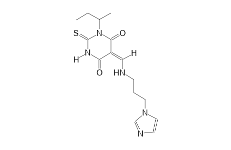 (5E)-1-sec-butyl-5-({[3-(1H-imidazol-1-yl)propyl]amino}methylene)-2-thioxodihydro-4,6(1H,5H)-pyrimidinedione