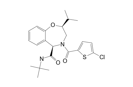 N-(TERT.-BUTYL)-4-(5-CHLOROTHIOPHENE-2-CARBONYL)-2-ISOBUTYL-2,3,4,5-TETRAHYDROBENZO-[F]-[1,4]-OXAZEPINE-5-CARBOXAMIDE