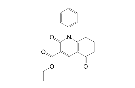 2,5-dioxo-1,2,5,6,7,8-hexahydro-1-phenyl-3-quinolinecarboxylic acid, ethyl ester