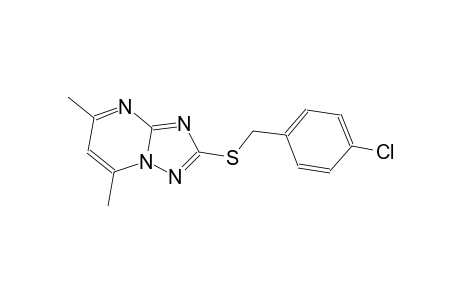 2-[(p-chlorobenzyl)thio]-5,7-dimethyl-s-triazolo[1,5-a]pyrimidine