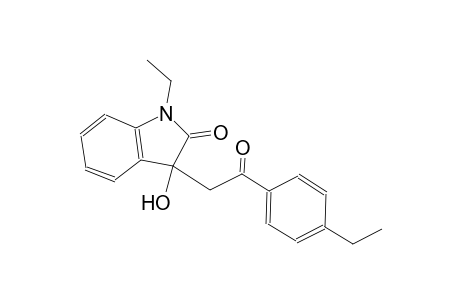 2H-indol-2-one, 1-ethyl-3-[2-(4-ethylphenyl)-2-oxoethyl]-1,3-dihydro-3-hydroxy-