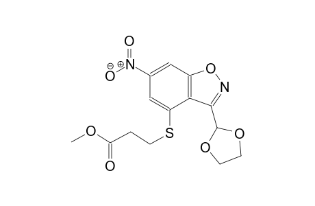 3-[[3-(1,3-dioxolan-2-yl)-6-nitro-1,2-benzoxazol-4-yl]thio]propanoic acid methyl ester