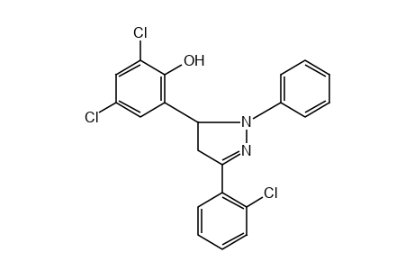 2-[3-(o-chlorophenyl)-1-phenyl-2-pyrazolin-5-yl]-4,6-dichlorophenol