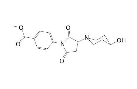 benzoic acid, 4-[3-(4-hydroxy-1-piperidinyl)-2,5-dioxo-1-pyrrolidinyl]-, methyl ester