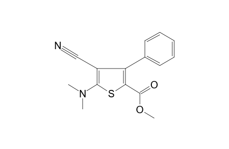 4-cyano-5-(dimethylamino)-3-phenyl-2-thiophenecarboxylic acid, methyl ester