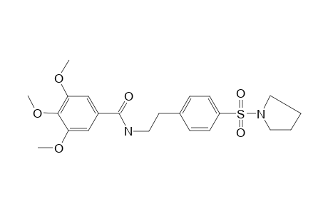 3,4,5-trimethoxy-N-[2-(4-pyrrolidin-1-ylsulfonylphenyl)ethyl]benzamide