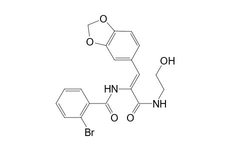 N-((Z)-2-(1,3-benzodioxol-5-yl)-1-{[(2-hydroxyethyl)amino]carbonyl}ethenyl)-2-bromobenzamide