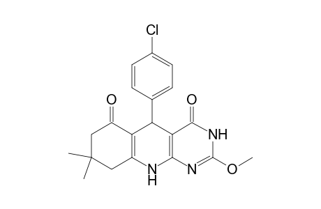5-(4-CHLOROPHENYL)-8,8-DIMETHYL-5,6,7,8,9,10-HEXAHYDRO-2-METHOXY-PYRIMIDO-[4,5-B]-QUINOLINE-4,6-DIONE