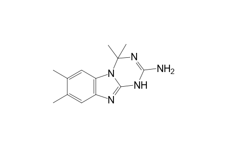 2-amino-1,4-dihydro-4,4,7,8-tetramethyl-3-triazino[1,2-a]benzimidazole