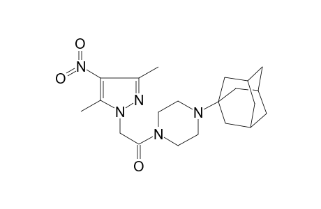 1-[4-(1-adamantyl)-1-piperazinyl]-2-(3,5-dimethyl-4-nitro-1-pyrazolyl)ethanone