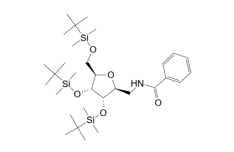 1-BENZAMIDO-2,5-ANHYDRO-1-DEOXY-3,4,6-O-TRIS-[(TERT.-BUTYL)-DIMETHYLSILYL]-D-ALLITOL