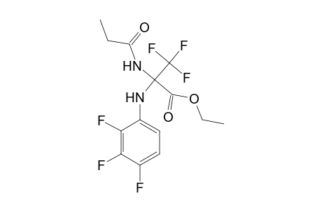 Ethyl 3,3,3-trifluoro-2-propionamido-2-(2,3,4-trifluoroanilino)propionate