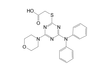 2-[[4-(4-morpholinyl)-6-(N-phenylanilino)-1,3,5-triazin-2-yl]thio]acetic acid