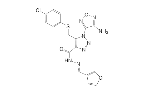 1-(4-amino-1,2,5-oxadiazol-3-yl)-5-{[(4-chlorophenyl)sulfanyl]methyl}-N'-[(E)-3-furylmethylidene]-1H-1,2,3-triazole-4-carbohydrazide