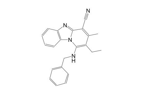 1-(benzylamino)-2-ethyl-3-methylpyrido[1,2-a]benzimidazole-4-carbonitrile