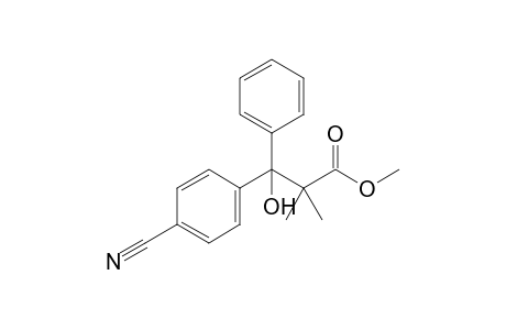 methyl 3-(4-cyanophenyl)-3-hydroxy-2,2-dimethyl-3-phenyl-propanoate