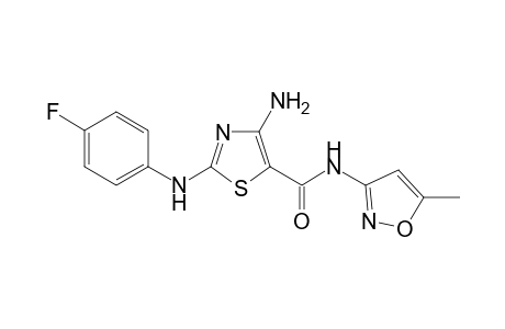 4-Amino-2-(4-fluoroanilino)-N-(5-methyl-1,2-oxazol-3-yl)-1,3-thiazole-5-carboxamide