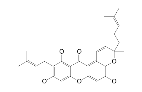 COWAGARCINONE_D;6,8,12-TRIHYDROXY-7-(3-METHYL-2-BUTENYL)-2-METHYL-2-(4-METHYL-3-PENTENYL)-PYRANO-(2',3':7,8)-XANTHONE