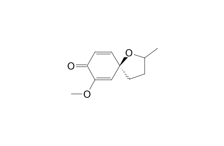 (+/-)-7-METHOXY-2-METHYL-1-OXASPIRO-[4,5]-DECA-6,9-DIENE-8-ONE;MINOR-ISOMER