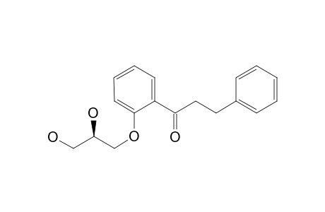 1-[2-[(2R)-2,3-bis(oxidanyl)propoxy]phenyl]-3-phenyl-propan-1-one