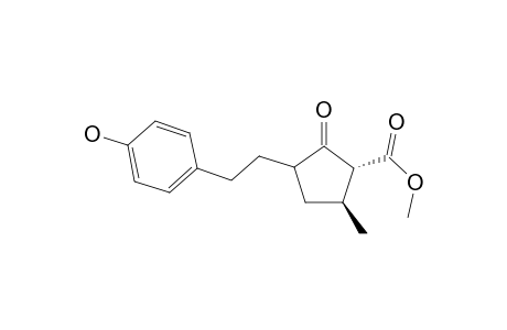 Methyl 5-methyl-2-oxo-3-[2-(4-hydroxyphenyl)ethyl]cyclopentanecarboxylate