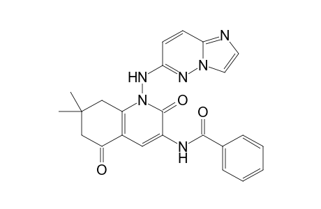 N-[1-(6-imidazo[1,2-b]pyridazinylamino)-7,7-dimethyl-2,5-dioxo-6,8-dihydroquinolin-3-yl]benzamide