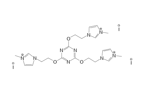 Tris[2-(oxoethyl-N-methylimidazolium)]triazine Triiodide