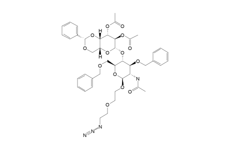 #15;5-AZIDO-3-OXAPENTYL_(2,3-DI-O-ACETYL-4,6-BENZYLIDENE-BETA-D-GALACTOPYRANOSYL)-(1->4)-2-ACETAMIDO-3,6-DI-O-BENZYL-2-DEOXY-BETA-D-GLUCOPYRANOSIDE