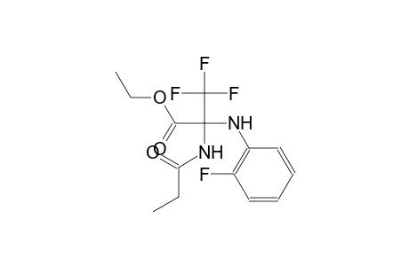 alanine, 3,3,3-trifluoro-N-(2-fluorophenyl)-2-[(1-oxopropyl)amino]-,ethyl ester