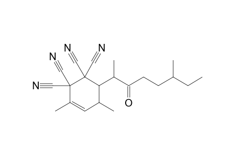 1,3-Dimethyl-5,5,6,6-tetracyano-4-(1,5-dimethyl-2-oxoheptyl)cyclohexene