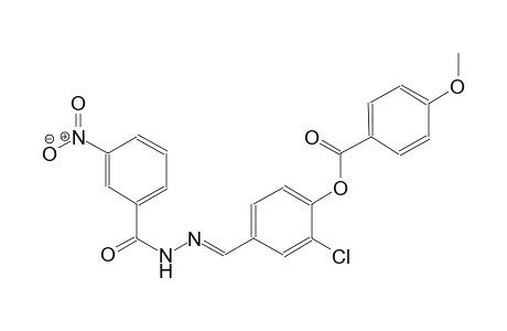 2-chloro-4-{(E)-[(3-nitrobenzoyl)hydrazono]methyl}phenyl 4-methoxybenzoate