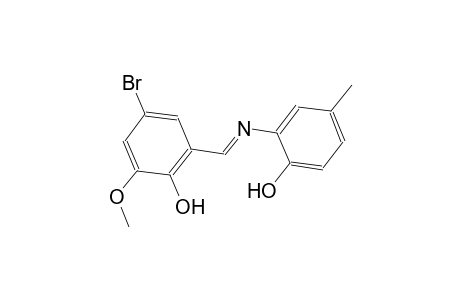 4-bromo-2-{(E)-[(2-hydroxy-5-methylphenyl)imino]methyl}-6-methoxyphenol