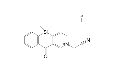 2-(Cyanomethyl)-5,5-dimethyl-10-oxo-5,10-dihydro[1]benzosilano[3,2-c]pyridinium Iodide