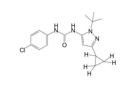 1-(1-tert-butyl-3-cyclopropylpyrazol-5-yl)-3-(p-chlorophenyl)urea