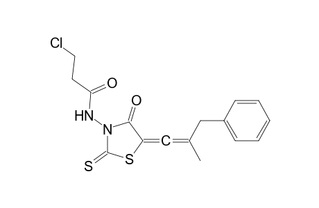 3-[ (3'-Chloropropionyl)amino]-5-[ (2'-methyl-3'-phenyl)propenylidene]-2-thioxothiazolidin-4-one