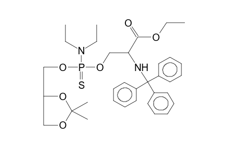 1,2-O-ISOPROPYLIDENEGLYCEROL, 3-DIETHYLAMIDO-(O-2-CARBOETHOXY-2-TRITYLAMINOETHYL)THIONOPHOSPHATE