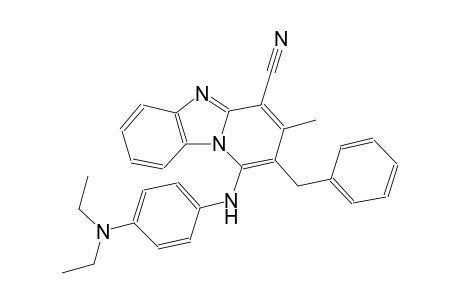 2-benzyl-1-[4-(diethylamino)anilino]-3-methylpyrido[1,2-a]benzimidazole-4-carbonitrile
