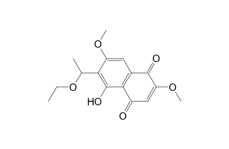 6-(1-ethoxyethyl)-2,7-dimethoxy-5-oxidanyl-naphthalene-1,4-dione