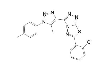 3-[5'-Methyl-1'-(p-tolyl)-1',2',3'-triazol-4'-yl]-6-(m-chlorophenyl)-1,3,4-triazolo[3,4-b]-(1,3,4)-thiadiazole