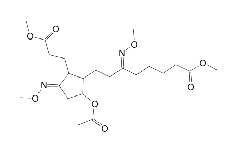 Cyclopentaneoctanoic acid, 5-(acetyloxy)-.epsilon.,3-bis(methoxyimino)-2-(3-methoxy-3-oxopropyl)-, methyl ester, [1R-(1.alpha.,2.beta.,5.beta.)-