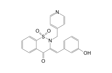 4H-1,2-benzothiazin-4-one, 2,3-dihydro-3-[(3-hydroxyphenyl)methylene]-2-(4-pyridinylmethyl)-, 1,1-dioxide, (3Z)-